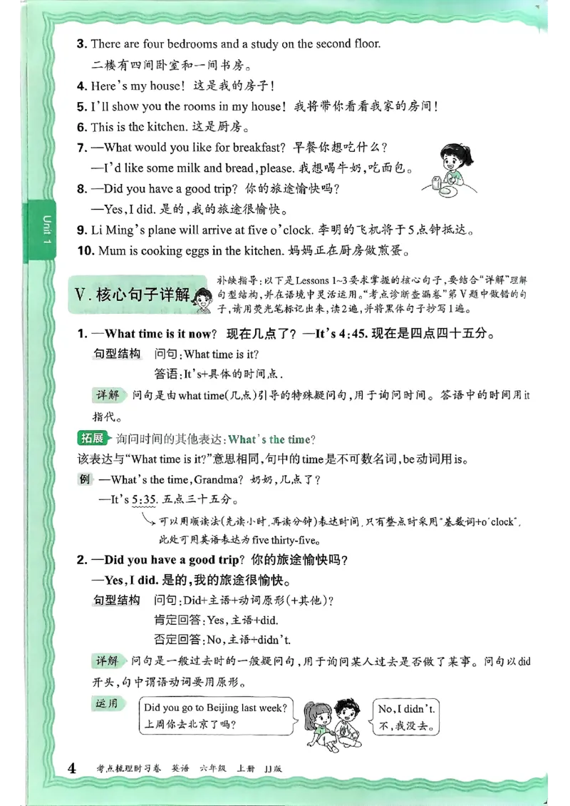 英语六上JJ版补缺手册_25秋小学语数英习题试卷_英语_冀教版_英语《王朝霞考点梳理时习卷》冀教25秋_25秋《王朝霞考点梳理时习卷》英语冀教六上