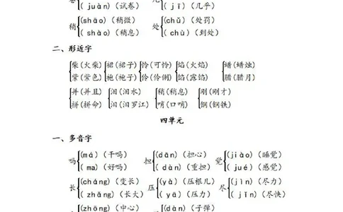 部编版语文三年级上册期中必掌握多音字形近字汇总_三年级上下册资料_小学三年级学习资料-25年更新版_3-01、小学三年级语文上册_3-1-1、复习、知识点、归纳汇总
