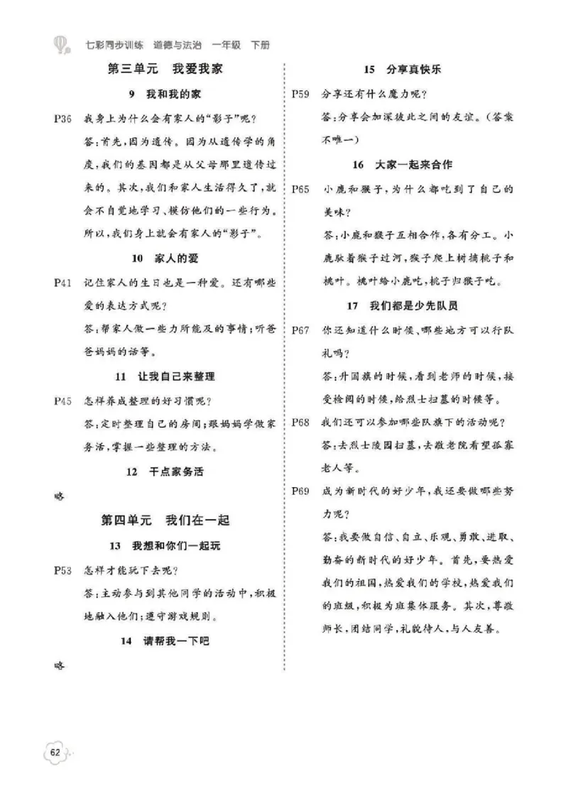 课本问题及参考答案道法1B_一年级上下册资料_小学一年级学习资料-25年更新版_1-08、小学一年级道德与法治下册_电子课本