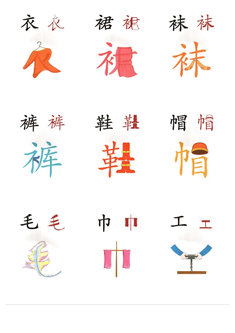 象形文字_一年级上下册资料_小学一年级学习资料-25年更新版_1-00、幼小衔接_幼小衔接识字启蒙篇