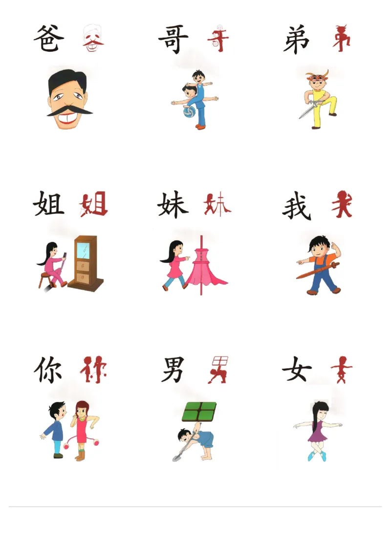 象形文字_一年级上下册资料_小学一年级学习资料-25年更新版_1-00、幼小衔接_幼小衔接识字启蒙篇