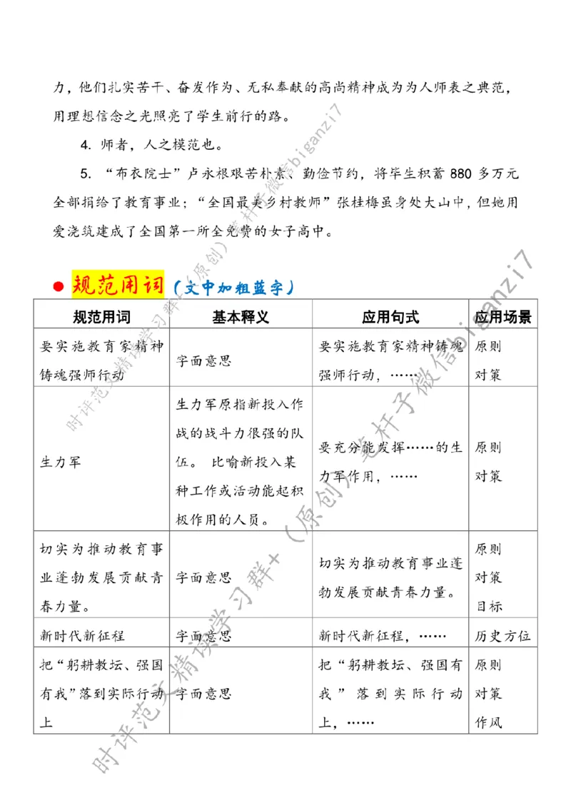 0930---标注白-在弘扬教育家精神中书写青春答卷_2026考公资料_（57）申论材料_00、笔杆子晨读材料_2024笔杆子晨读_笔杆子9月时政_0930在弘扬教育家精神中书写青春答卷话题：教育