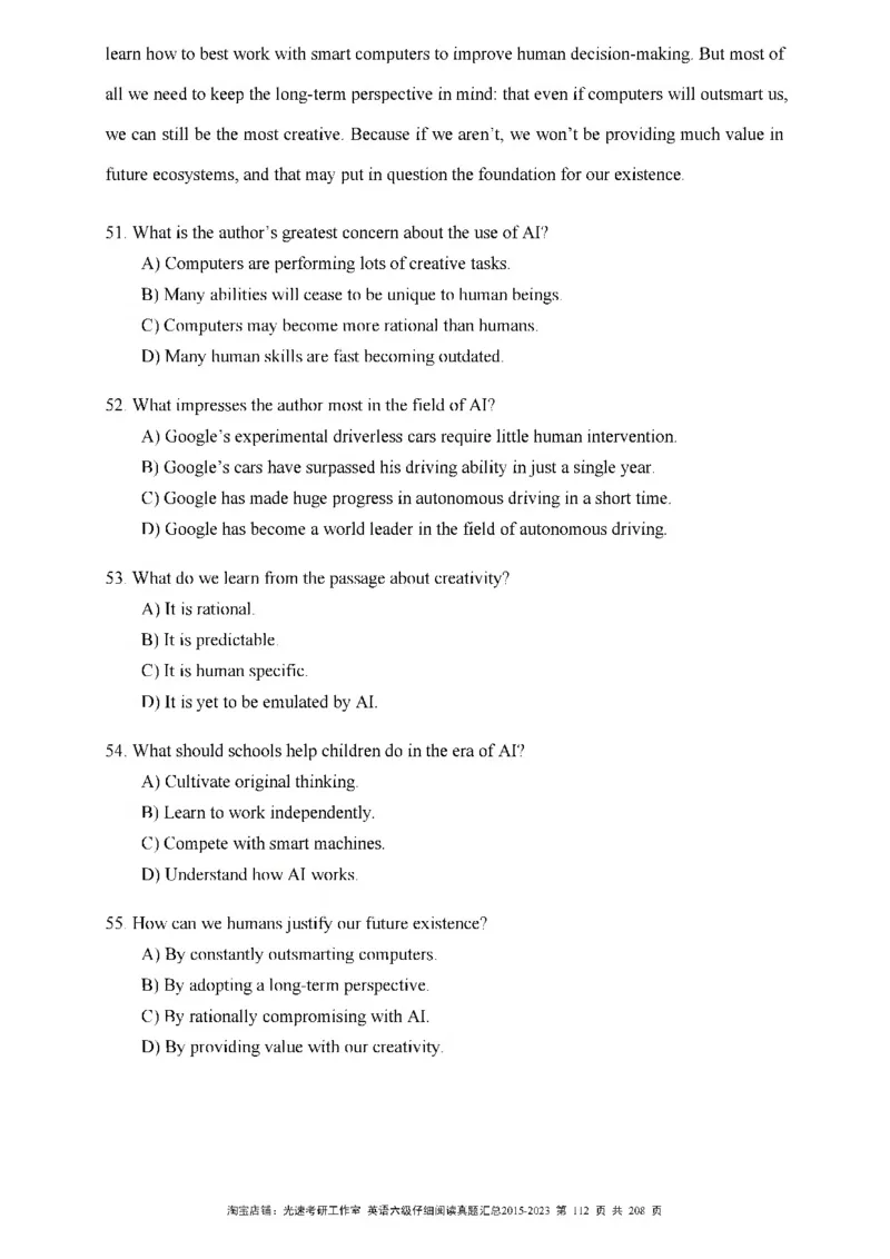 六级仔细阅读真题2015-2023_六级_六级仔细阅读_旧英语六级仔细阅读