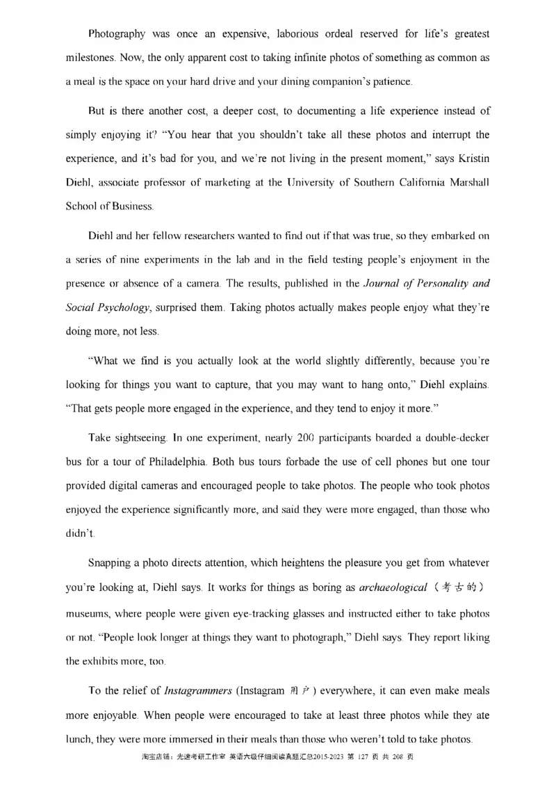 六级仔细阅读真题2015-2023_六级_六级仔细阅读_旧英语六级仔细阅读