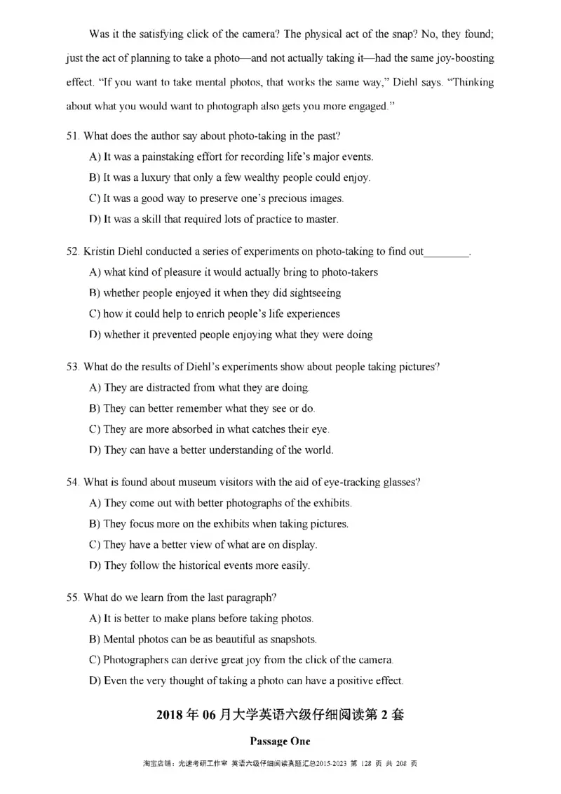 六级仔细阅读真题2015-2023_六级_六级仔细阅读_旧英语六级仔细阅读