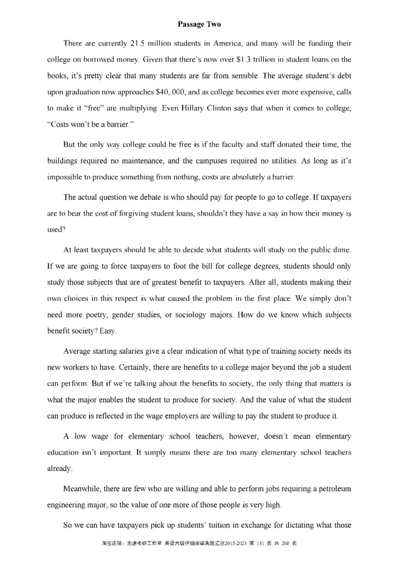 六级仔细阅读真题2015-2023_六级_六级仔细阅读_旧英语六级仔细阅读