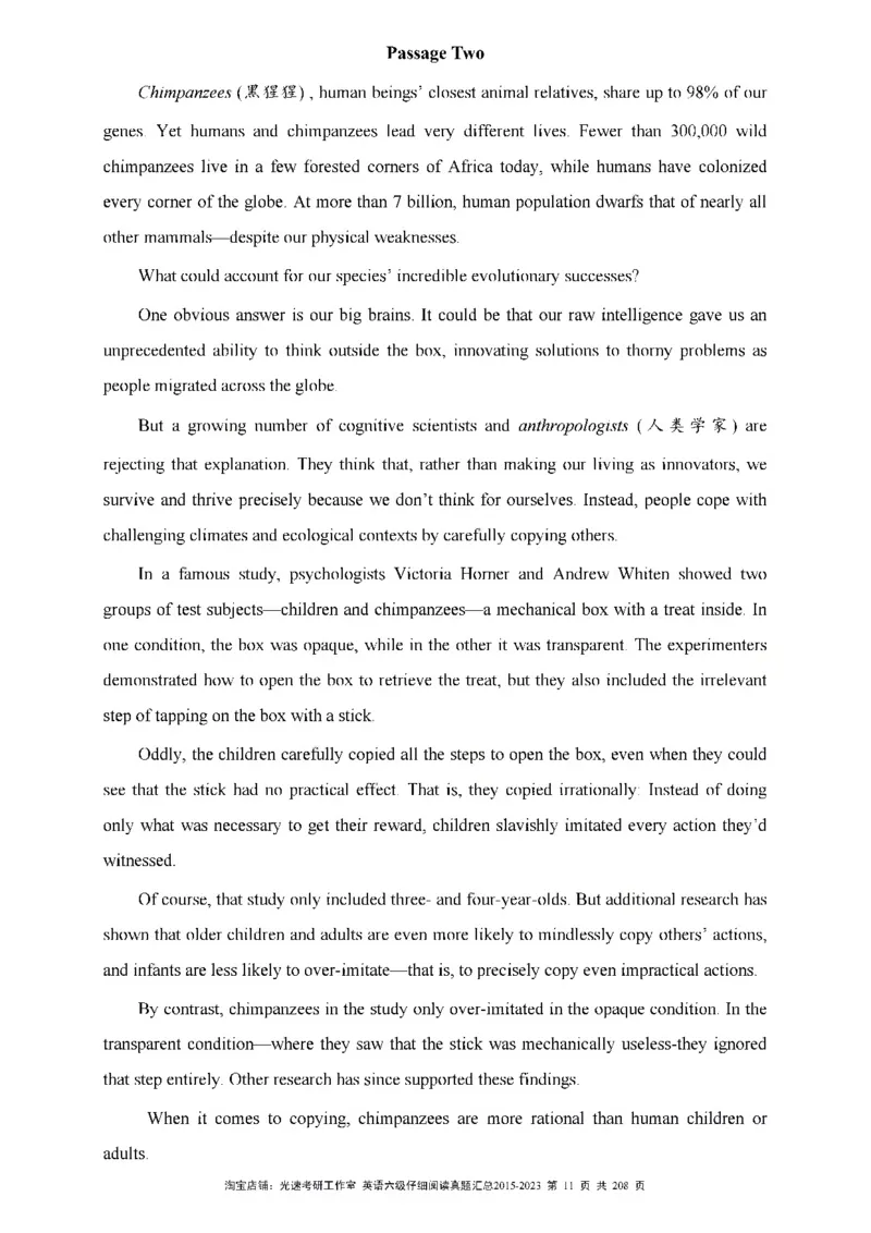 六级仔细阅读真题2015-2023_六级_六级仔细阅读_旧英语六级仔细阅读