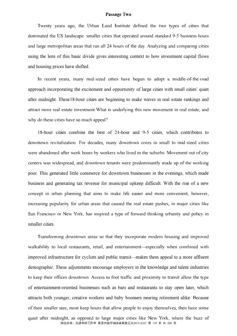 六级仔细阅读真题2015-2023_六级_六级仔细阅读_旧英语六级仔细阅读