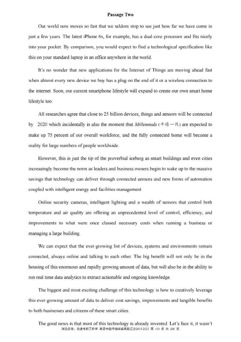 六级仔细阅读真题2015-2023_六级_六级仔细阅读_旧英语六级仔细阅读