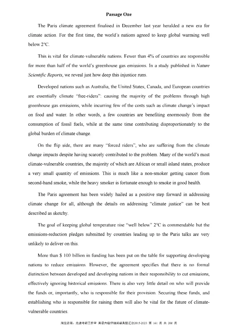 六级仔细阅读真题2015-2023_六级_六级仔细阅读_旧英语六级仔细阅读