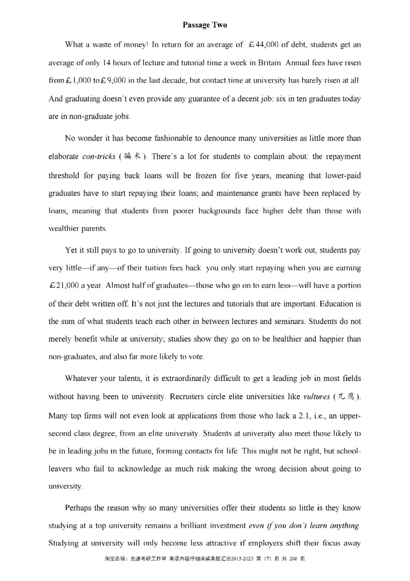 六级仔细阅读真题2015-2023_六级_六级仔细阅读_旧英语六级仔细阅读