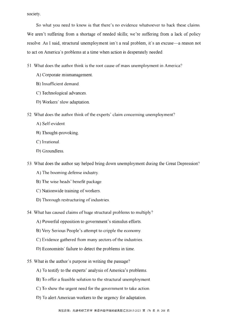 六级仔细阅读真题2015-2023_六级_六级仔细阅读_旧英语六级仔细阅读