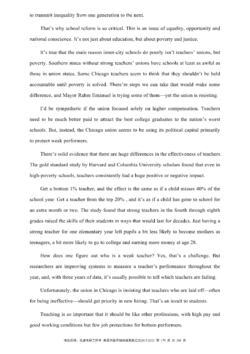 六级仔细阅读真题2015-2023_六级_六级仔细阅读_旧英语六级仔细阅读