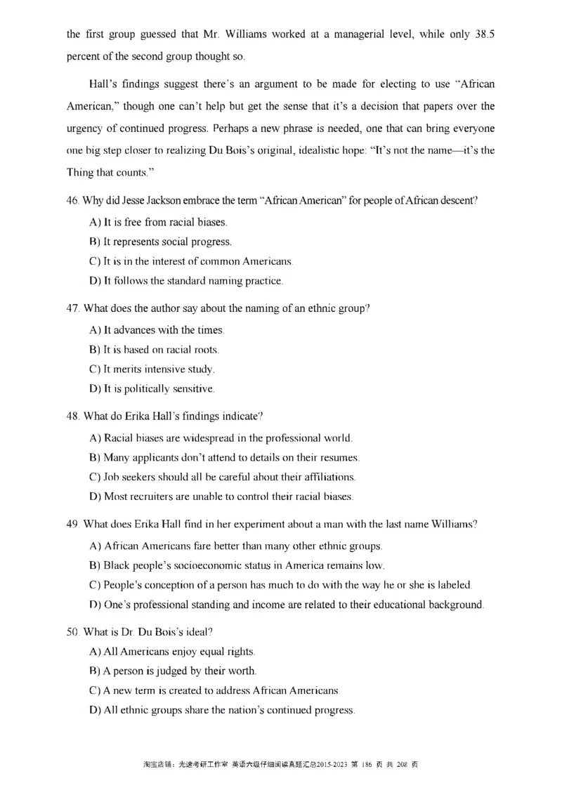 六级仔细阅读真题2015-2023_六级_六级仔细阅读_旧英语六级仔细阅读