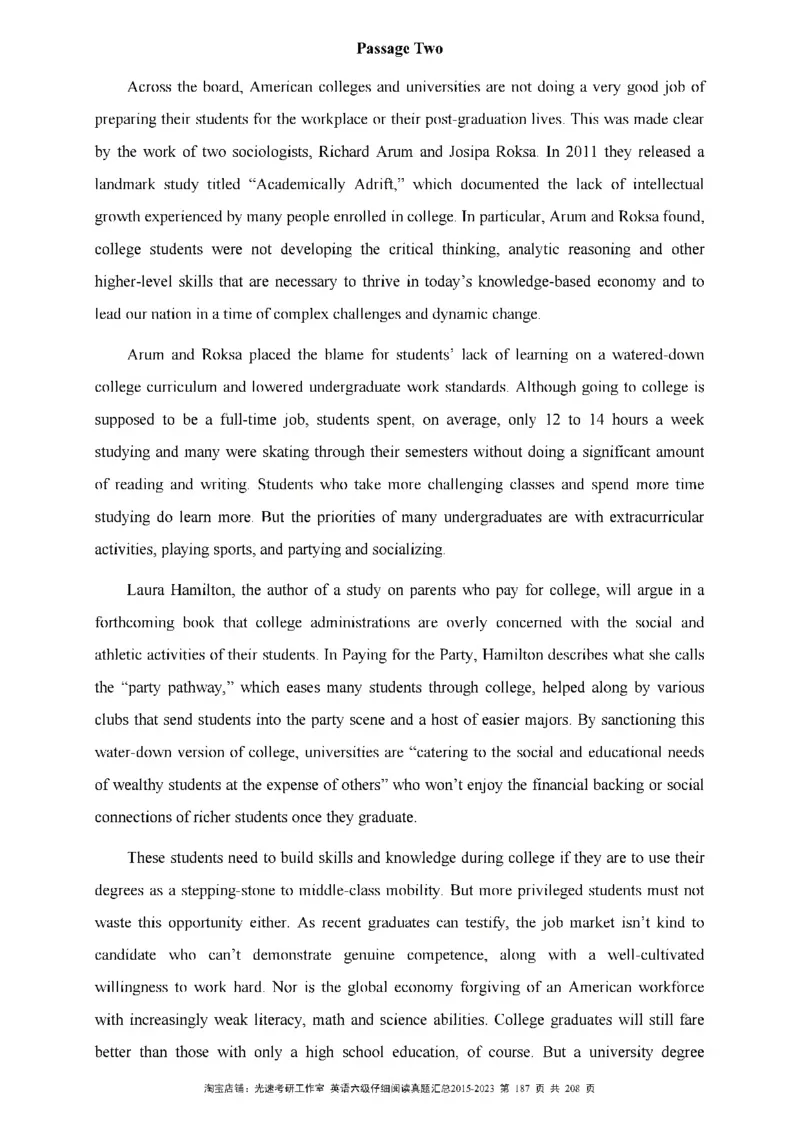 六级仔细阅读真题2015-2023_六级_六级仔细阅读_旧英语六级仔细阅读