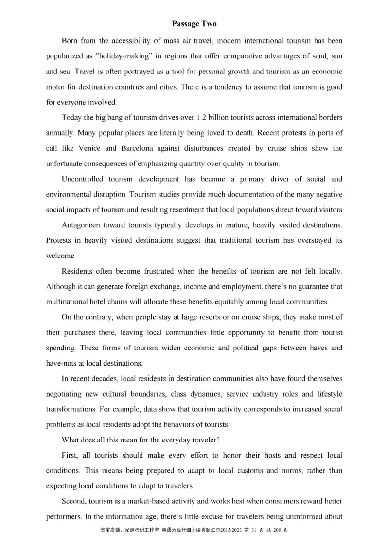 六级仔细阅读真题2015-2023_六级_六级仔细阅读_旧英语六级仔细阅读