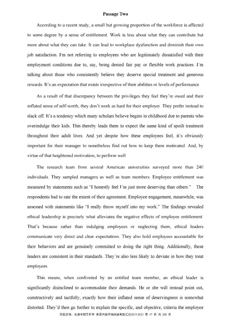 六级仔细阅读真题2015-2023_六级_六级仔细阅读_旧英语六级仔细阅读