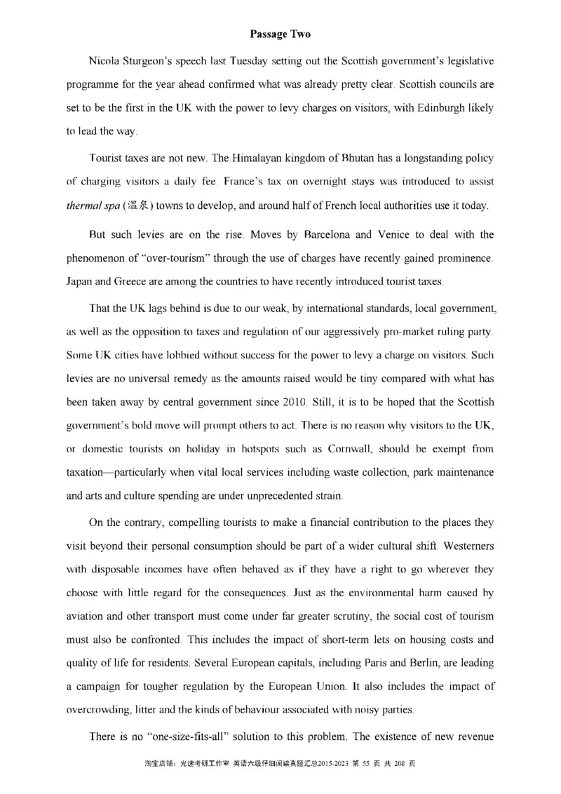 六级仔细阅读真题2015-2023_六级_六级仔细阅读_旧英语六级仔细阅读