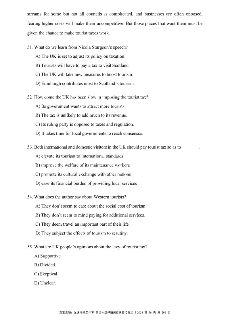六级仔细阅读真题2015-2023_六级_六级仔细阅读_旧英语六级仔细阅读