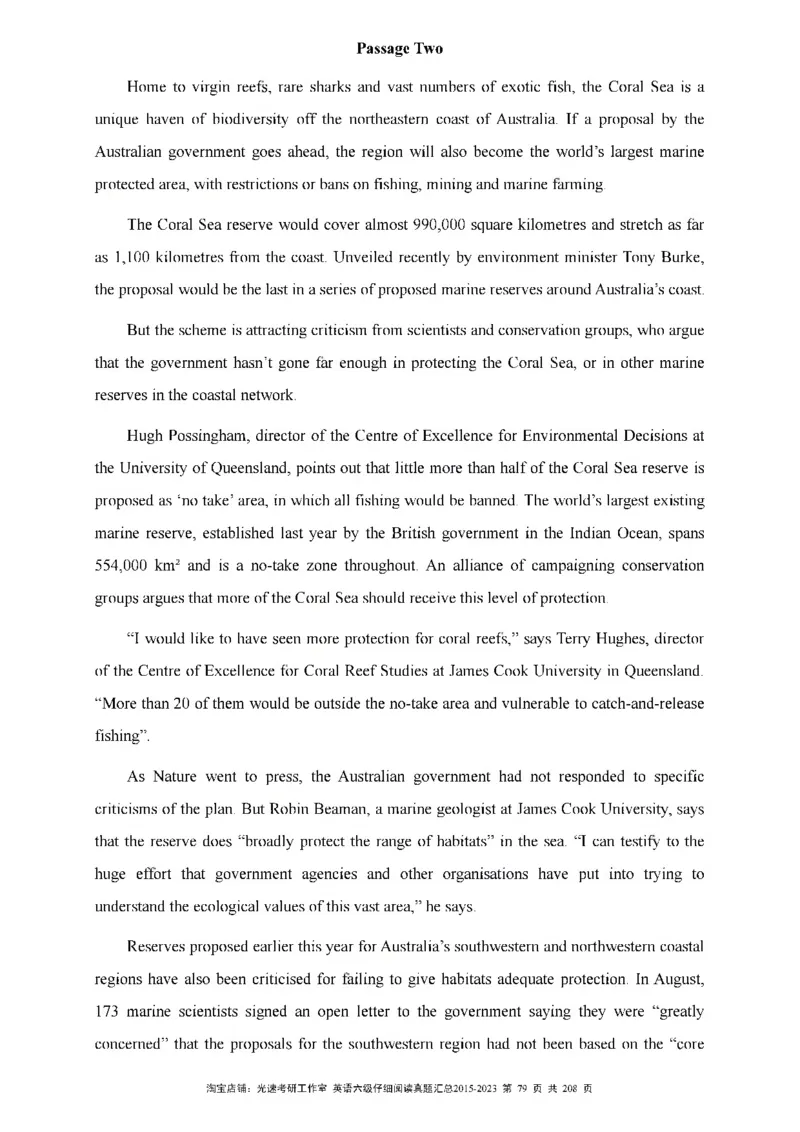 六级仔细阅读真题2015-2023_六级_六级仔细阅读_旧英语六级仔细阅读