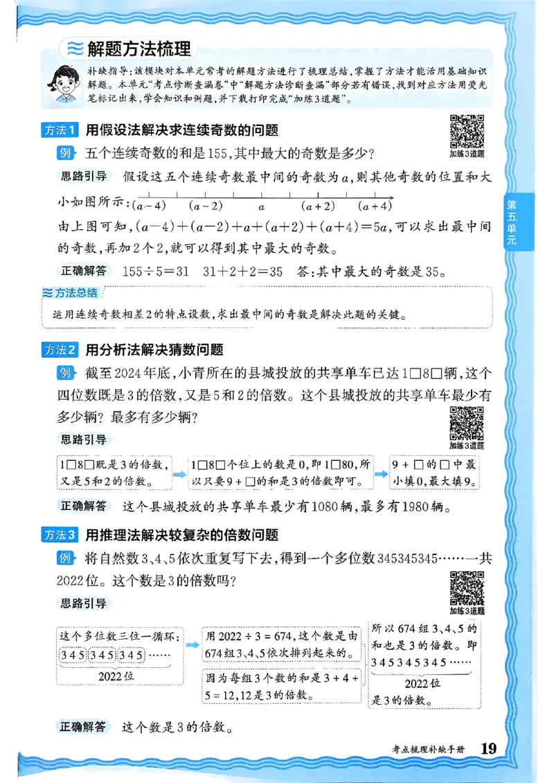 四年级数学上册冀教版25秋《王朝霞考点梳理时习卷》补缺手册_25秋小学语数英习题试卷_数学_冀教版_1-6年级数学上册冀教版25秋《王朝霞考点梳理时习卷》