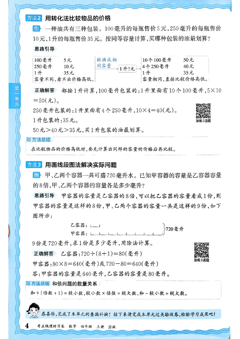 四年级数学上册冀教版25秋《王朝霞考点梳理时习卷》补缺手册_25秋小学语数英习题试卷_数学_冀教版_1-6年级数学上册冀教版25秋《王朝霞考点梳理时习卷》