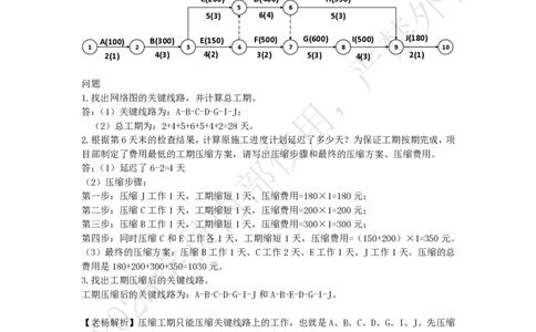 2025年5月10日双代号网络图索赔和赶工专项测试-带答案_2026年一级建造师_2026年一建通信_2025年一建通信SVIP_02-基础精讲✿高端面授✿深度强化_专项测试