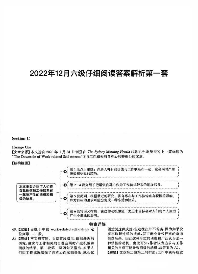 2022.12英语六级仔细阅读解析全3套_六级_六级仔细阅读_仔细阅读真题解析（2015-2023.12））