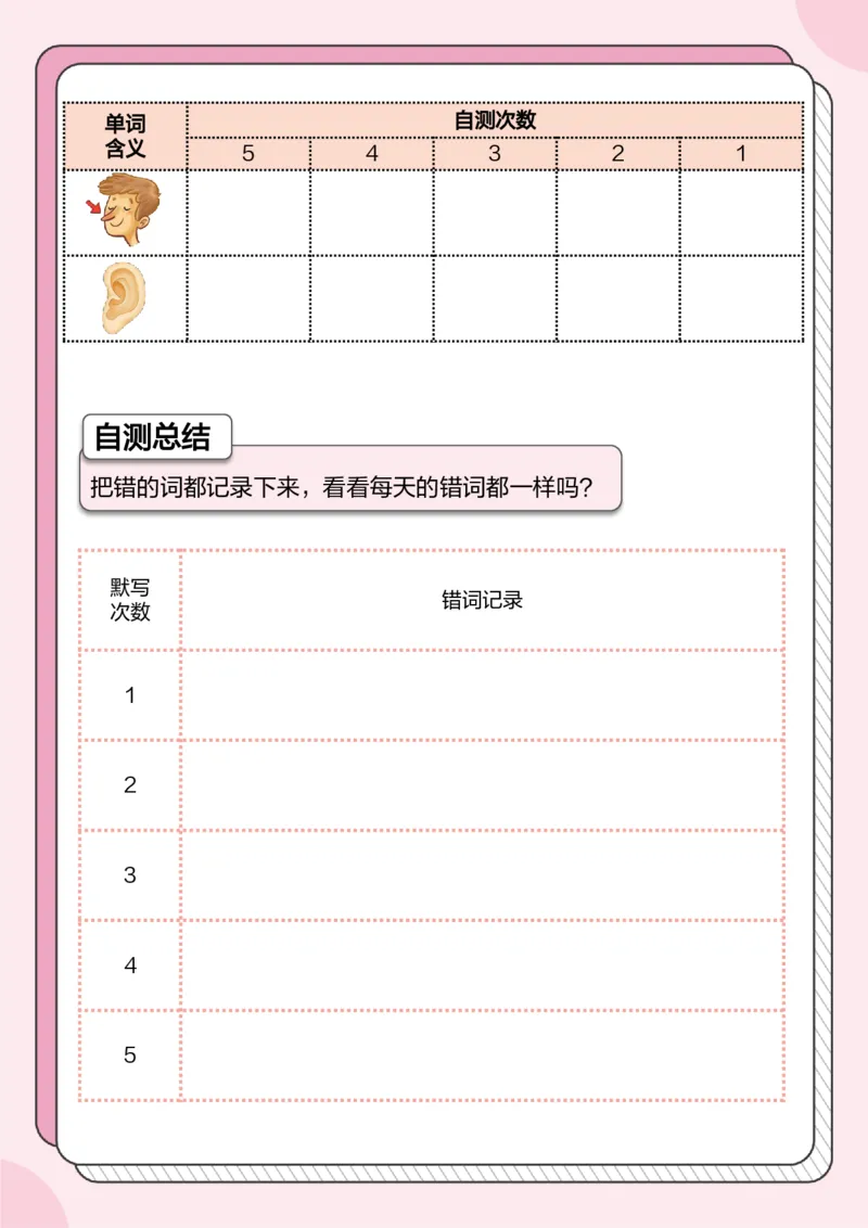 牛津上海版试用本一起点-一年级上册-Module1词汇自测表_一年级上下册资料_小学一年级学习资料-25年更新版_1-05、小学一年级英语上册_上海版_2024新上海一年级新教材开学加油包