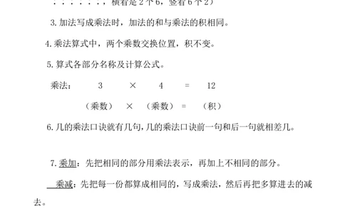 苏教版二年级上册数学知识点归纳_二年级上下册资料_二年级语数英上下册学习资料_3-7-3、小学二年级数学上册_苏教版_1、知识点总结