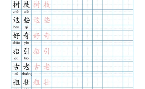 部编新人教版三年级上册词语表田字格书写描红练习字帖_三年级上下册资料_三年级上语数英上下册学习资料_3-8-1、小学三年级语文上册_统编、部编、人教（语文全国统一只有一个版）
