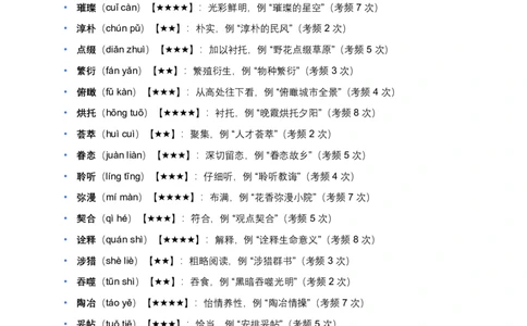 近3年全国各地中考语文词语成语运用：300个中考高频点+200个高频易错点_462026中考语文一轮复习练考点+练专题+练模块_词语成语运用