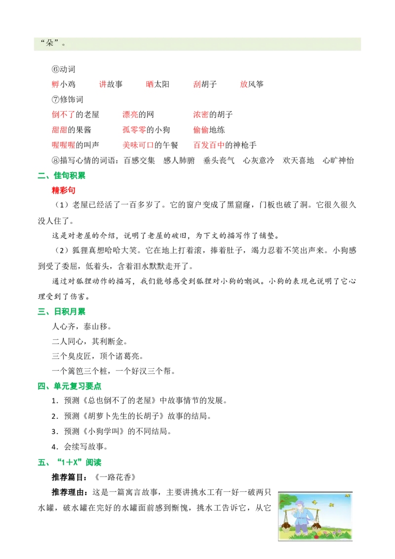 第四单元核心知识点_三年级上下册资料_小学三年级学习资料-25年更新版_3-01、小学三年级语文上册_3-1-1、复习、知识点、归纳汇总_2023秋三上语文单元核心知识点