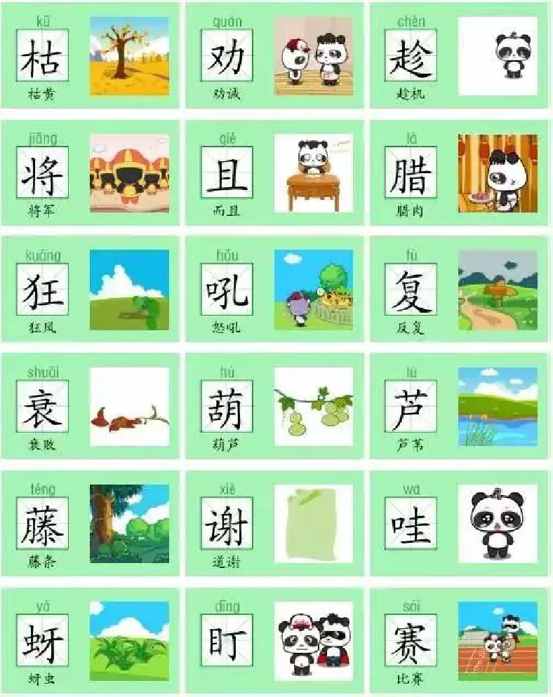 部编版二年级语文上全册识字卡片_二年级上下册资料_小学二年级学习资料-25年更新版_2-01、小学二年级语文上册_2-1-1、复习、知识点、归纳汇总