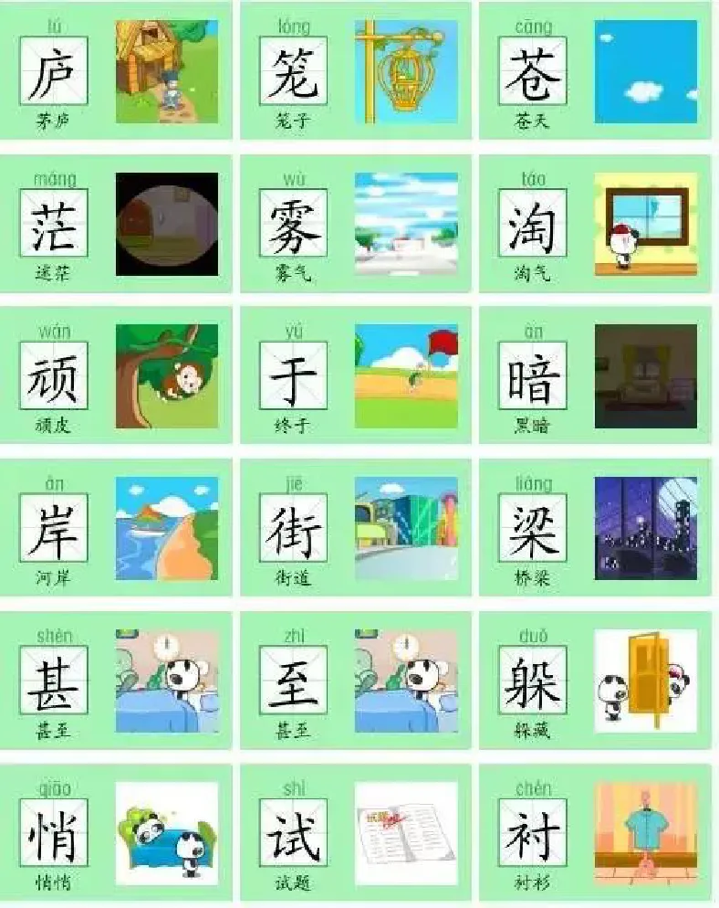 部编版二年级语文上全册识字卡片_二年级上下册资料_小学二年级学习资料-25年更新版_2-01、小学二年级语文上册_2-1-1、复习、知识点、归纳汇总