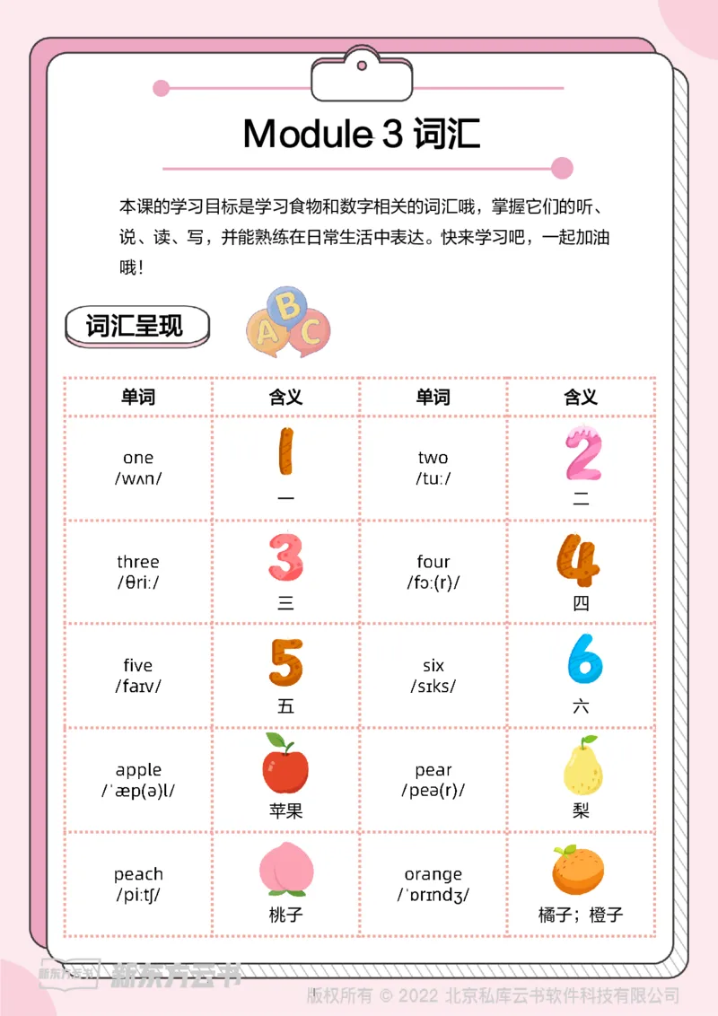 牛津上海版试用本一起点-一年级上册-Module3词汇_一年级上下册资料_小学一年级学习资料-25年更新版_1-05、小学一年级英语上册_上海版_2024新上海一年级新教材开学加油包