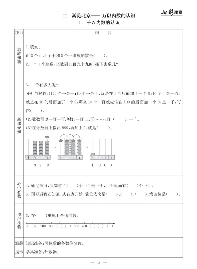 青岛版（六三制）数学二年级下册全册预习卡_二年级上下册资料_二年级语数英上下册学习资料_3-7-4、小学二年级数学下册_青岛版_1、知识点总结
