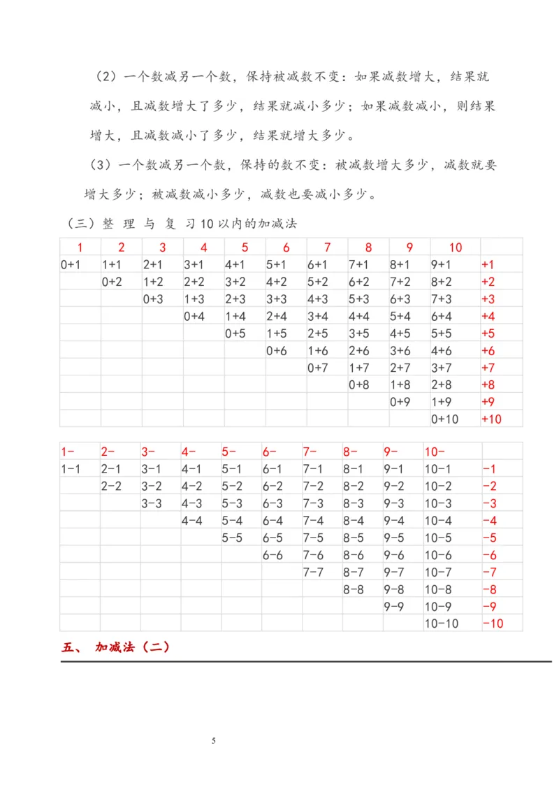 西师大版一年级数学上册知识点总结_一年级上下册资料_小学一年级学习资料-25年更新版_1-03、小学一年级数学上册_西师版_02、课时练习