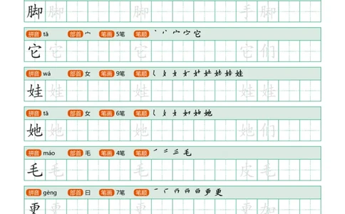 部编版-二年级上册写字表25页_二年级上下册资料_小学二年级学习资料-25年更新版_2-01、小学二年级语文上册_2-1-5、字贴、书写、晨读