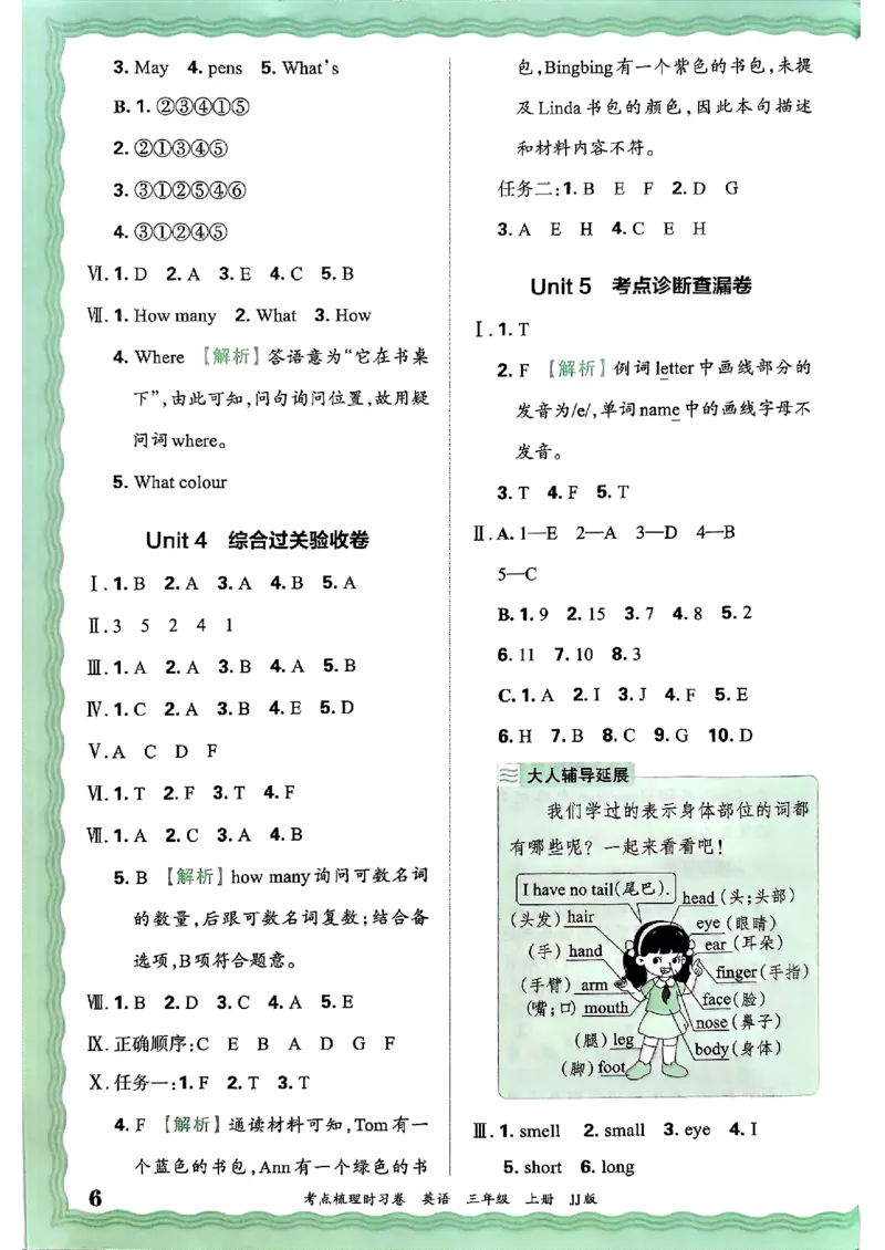 英语三年级上册JJ版考点梳理时习卷_25秋小学语数英习题试卷_英语_冀教版_英语《王朝霞考点梳理时习卷》冀教25秋_25秋《王朝霞考点梳理时习卷》英语冀教三上