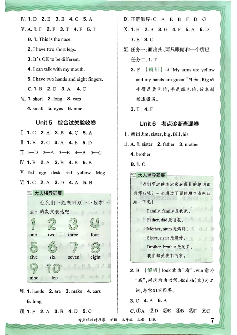 英语三年级上册JJ版考点梳理时习卷_25秋小学语数英习题试卷_英语_冀教版_英语《王朝霞考点梳理时习卷》冀教25秋_25秋《王朝霞考点梳理时习卷》英语冀教三上