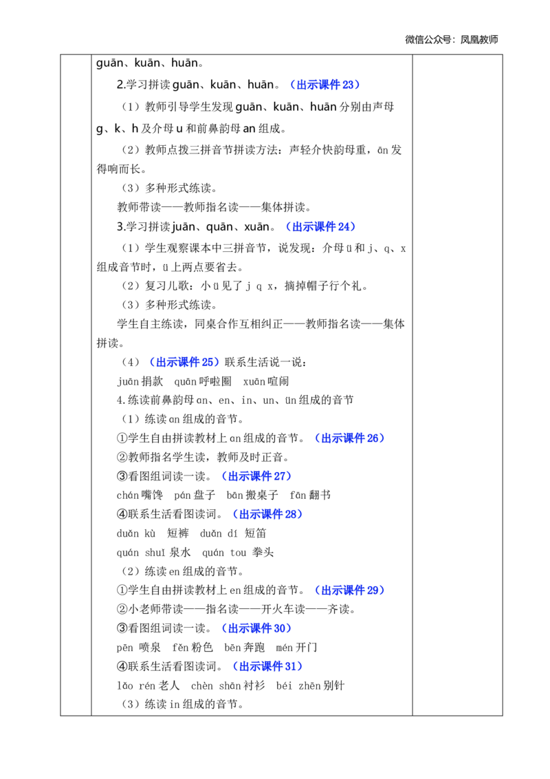 汉语拼音13ɑneninun&uuml;n优质版教案_25秋七彩课堂统编版语文一年级上册教学资源包_七彩课堂统编版语文一年级上册教案_优质版教案_第四单元