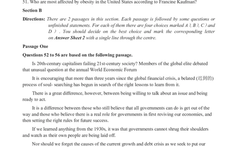 2012年12月英语六级阅读真题(3)_六级_六级仔细阅读_六级阅读（2010-2014）_2012.12六级