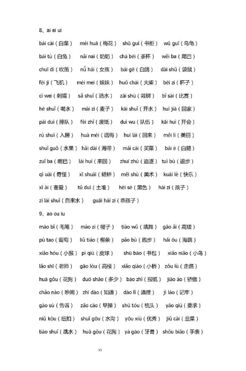 部编版一年级上册语文单元知识整理复习资料_一年级上下册资料_小学一年级学习资料-25年更新版_1-01、小学一年级语文上册_01、知识汇总