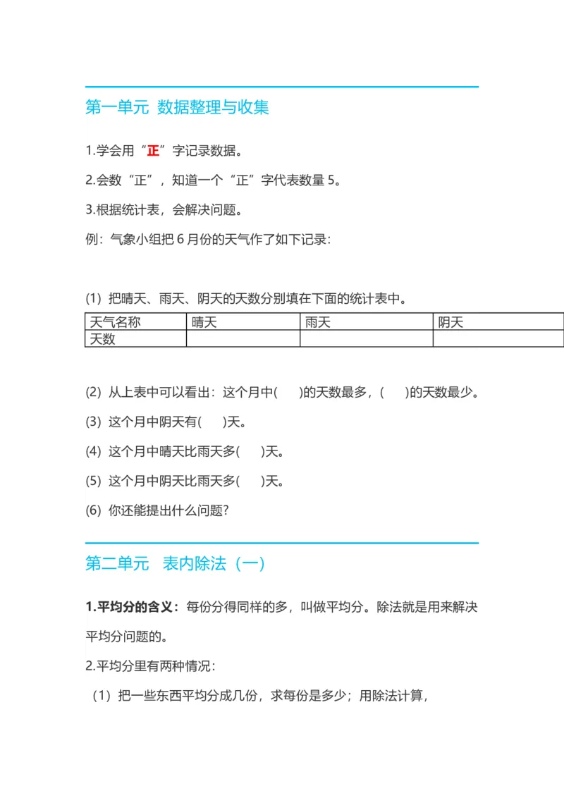 部编二年级下数学全册知识要点归纳_二年级上下册资料_小学二年级学习资料-25年更新版_2-04、小学二年级数学下册_2-4-1、复习、知识点、归纳汇总_部编版