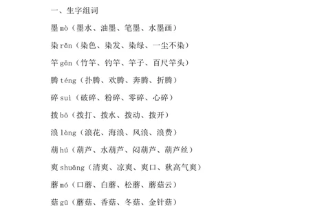 部编版语文三年级下册：语文第18课《童年的水墨画》主题总结和生字解读(1)_三年级上下册资料_小学三年级学习资料-25年更新版_3-02、小学三年级语文下册