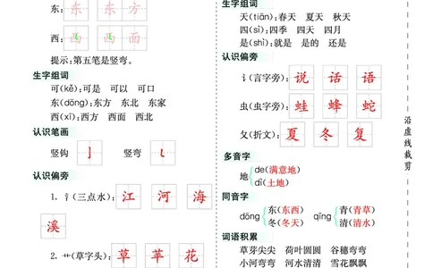 第四单元核心考点清单_一年级上下册资料_小学一年级学习资料-25年更新版_1-01、小学一年级语文上册_01、知识汇总_一上语文单元核心考点清单