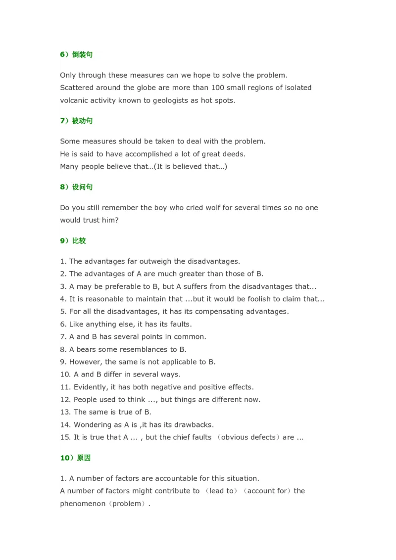 英语六级作文常见句型归纳_六级_六级写作专项_六级写作