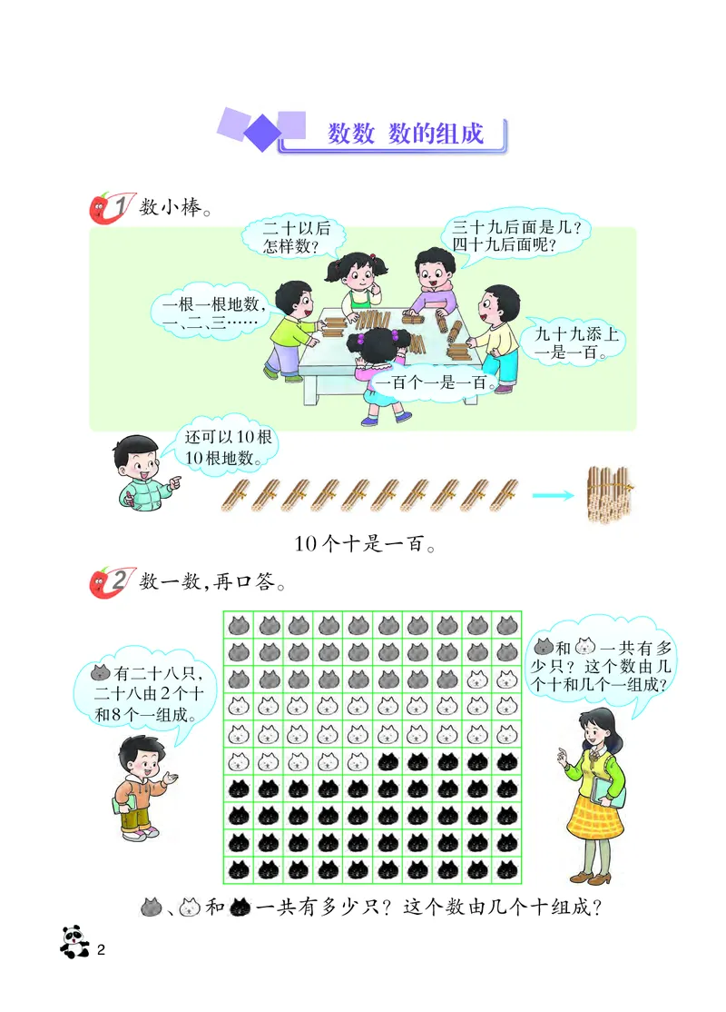 西南师大版一年级下册数学PDF电子课本_一年级上下册资料_一年级上语数英上下册学习资料_3-6-4、小学一年级数学下册_西师版_11、电子课本