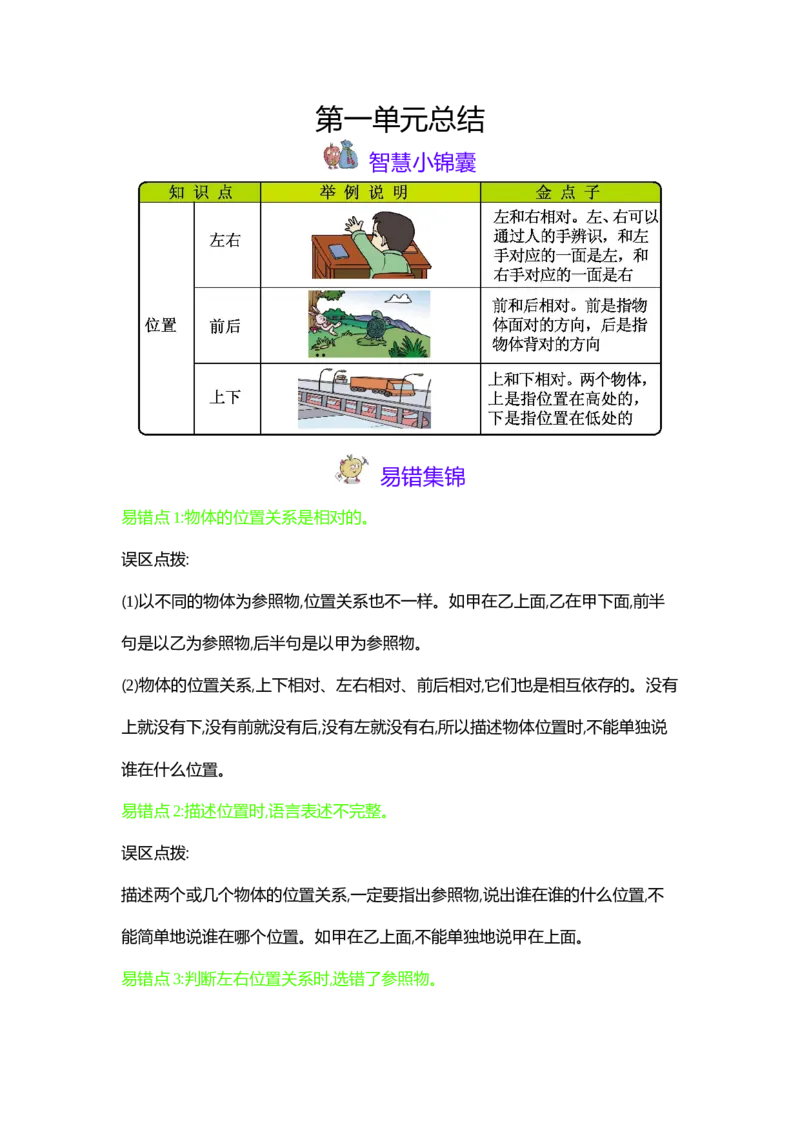 第1单元位置_一年级上下册资料_1年级下册教学资源包课件+课时练_第一单元位置_单元资料汇总_单元复习